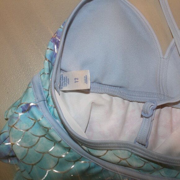 Blue Mermaide 2 Pcs Justice Bikini Swimsuit Size 12 - Picture 7 of 11